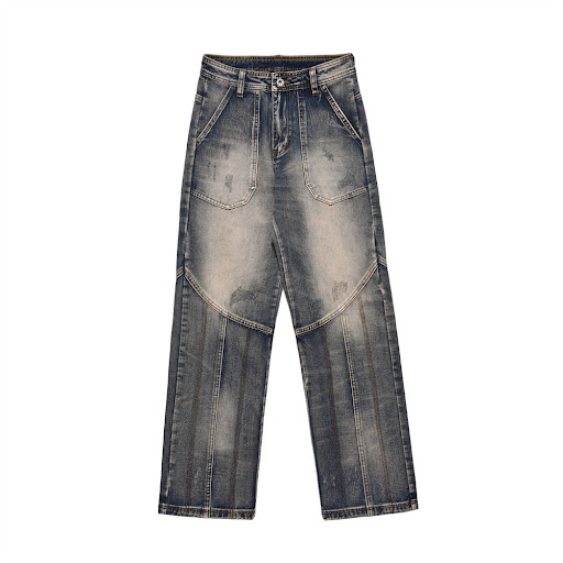 Title 7, Fashion Personalized Washed Worn Jeans Men Comf...