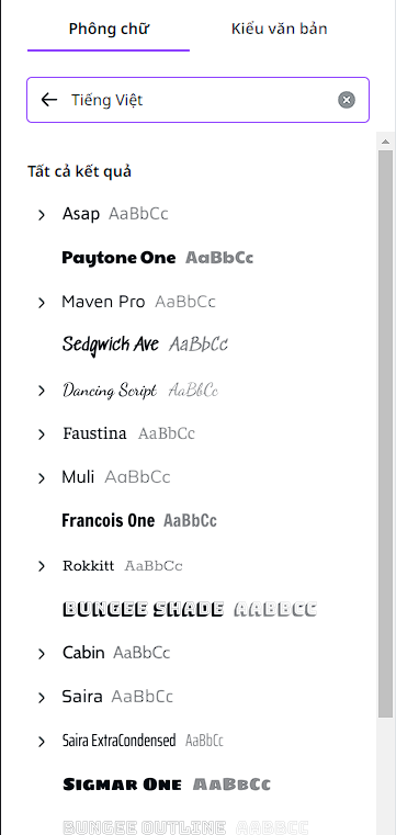Cách sử dụng Font Việt hóa trực tiếp trên Canva