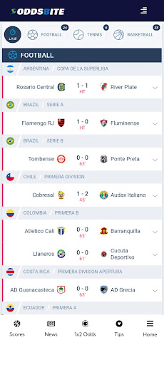 Screenshot Oddsbite - Live sports scores