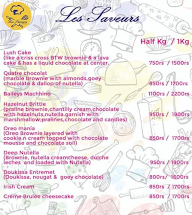 Les Saveurs menu 2