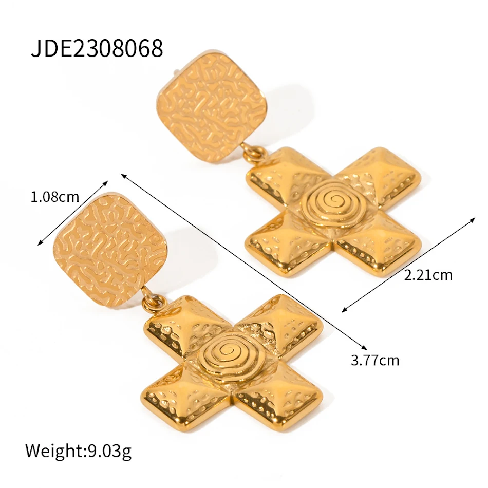 Populaire Ins ketting 18K goud verguld roestvrij staal kruis hanger combinatie voor dames. Stijlvol en duurzaam.