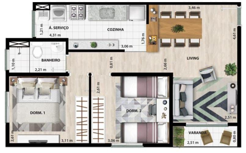 Apartamentos à venda Centro