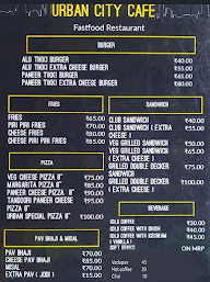 Urban City Cafe menu 2