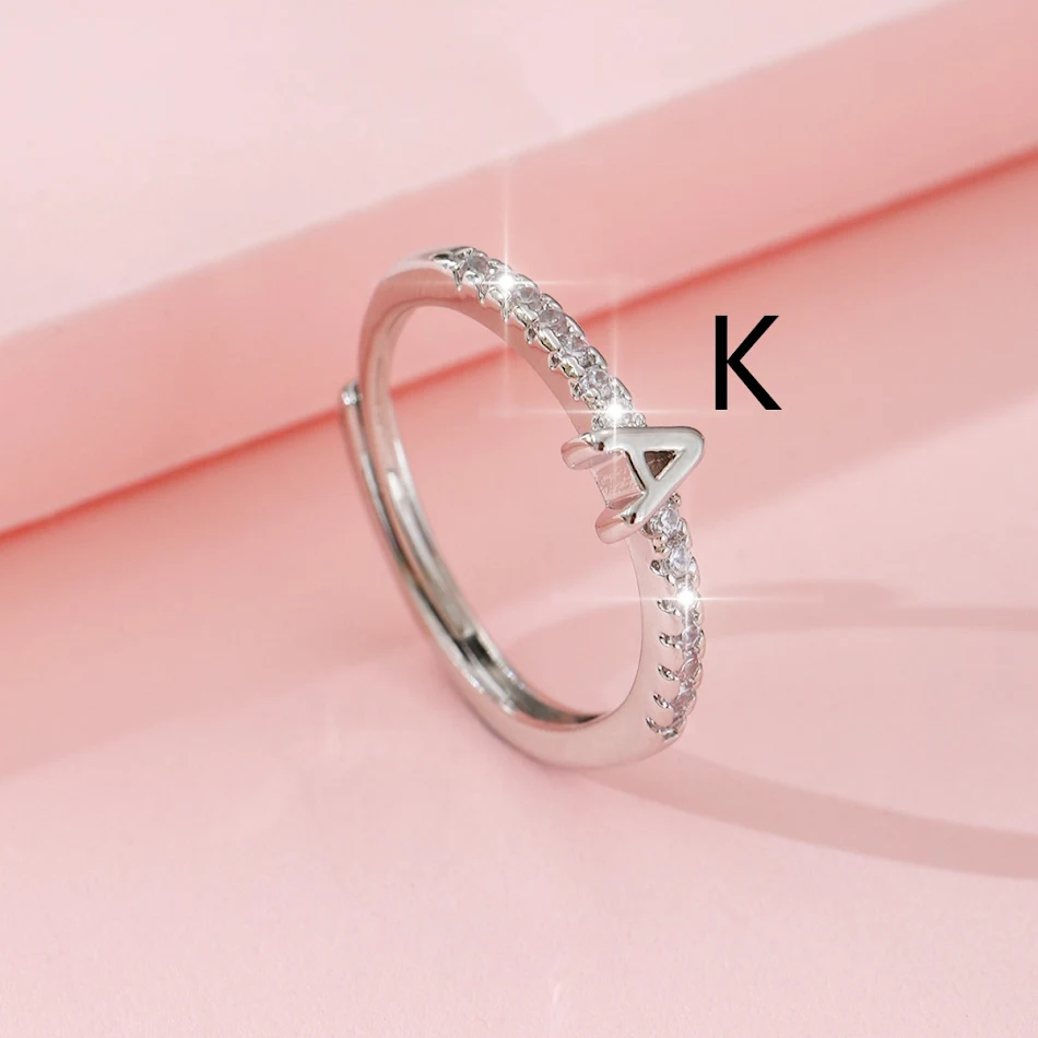 Mode 26 Letters Open Ring Vrouwen Niche Design Unieke Sieraden Gepersonaliseerde Accessoire Stijlvol Cadeau voor Haar