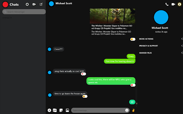 Messenger Dark Mode chrome extension