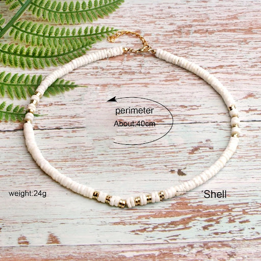 Title 6, Womens Natural Shell Broken Shell Necklace Ret...