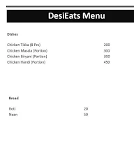 Desi Eats menu 1