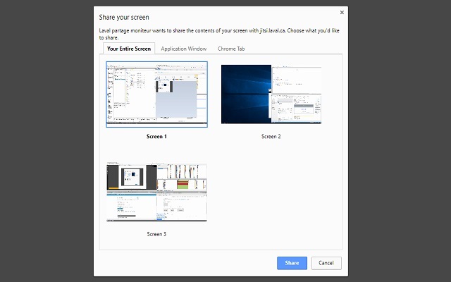 Partage de moniteur et application VCL