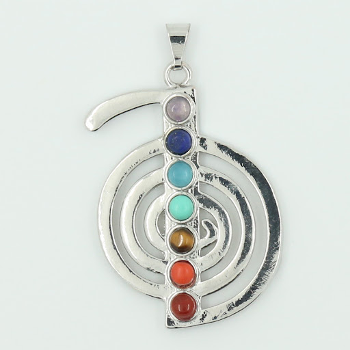 Title 3, Yoga Seven Chakra Semi-Precious Stone Pendant. ...