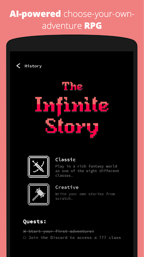 The Infinite Story - AI-powered text adventures