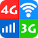Wifi, 5G, 4G, 3G speed test  icon