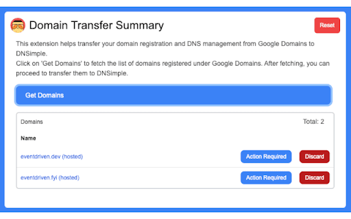 DNSimple Google Domains Transfer Assistant