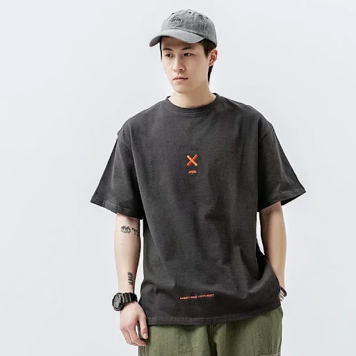 Title 14, Korean Style Round Neck Slim Half Sleeve Mens ...