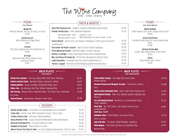 The Wine Company menu 