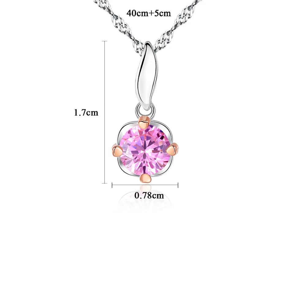 S925 Sterling Silver Pendant Necklace with Water Wave Chain and 3A Zircon, a stylish and shimmering accessory for everyd