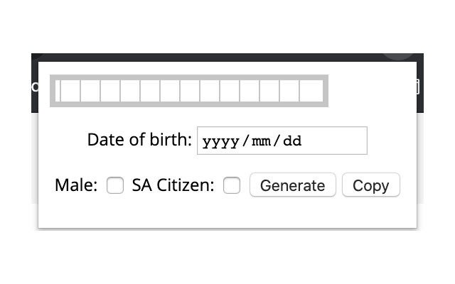 SA ID Number Tools chrome extension