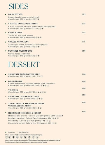 Al Di La menu 