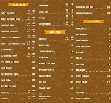 Otantik Doner Kebabz menu 