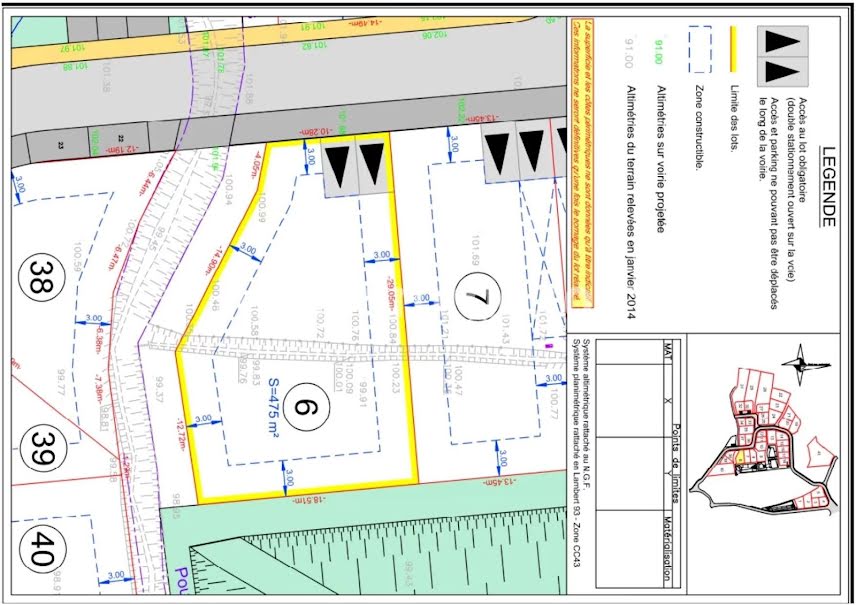 Vente terrain à batir  475 m² à Cazouls-lès-Béziers (34370), 110 000 €