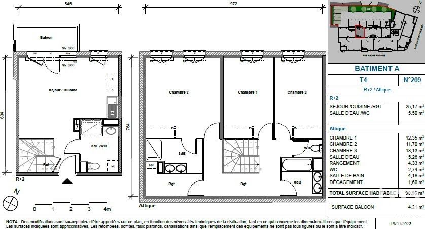 Vente appartement 4 pièces 90 m² à Limoges (87000), 258 500 €