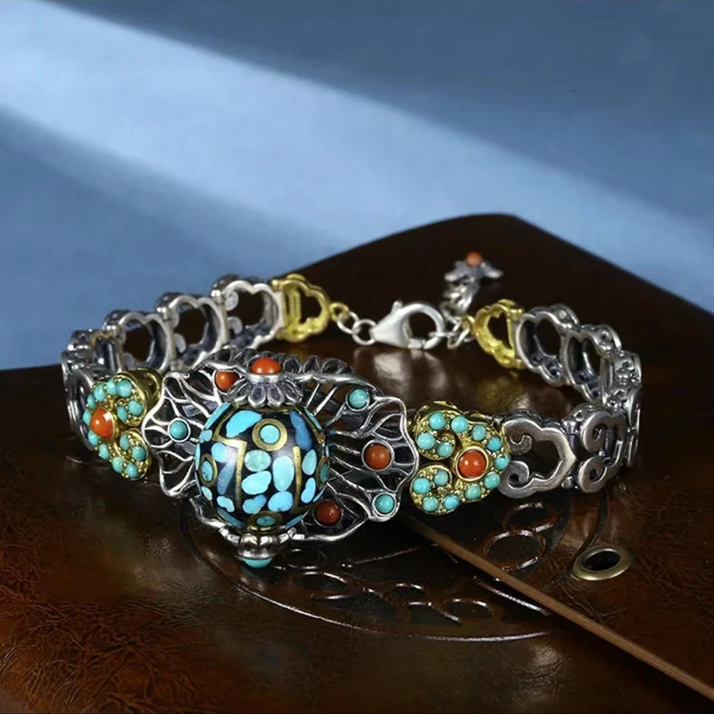Retro Etnik Tarz Milli Moda Her Tarza Uygun Bileklik Şık Kadın Aksesuarı Çok Yönlü Kombinlenebilir Göz Alıcı Takı Tasarımı