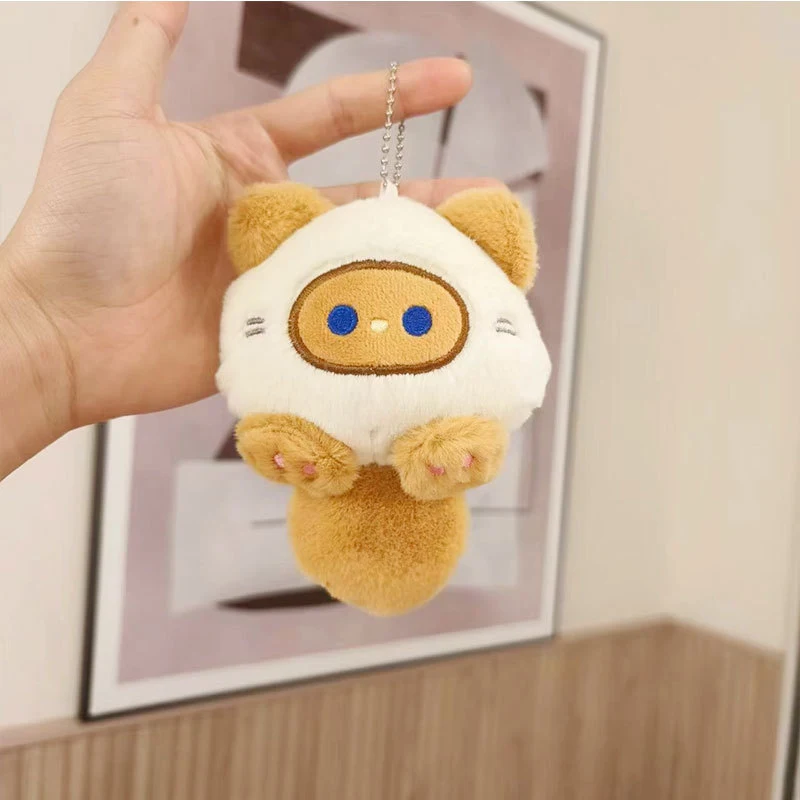 Poupée en peluche de chaton Creak, pendentif porte-clés sac d'école créatif, adorable et mignon, idéal pour les enfants, doux et câlin, parfait comme accessoire.
