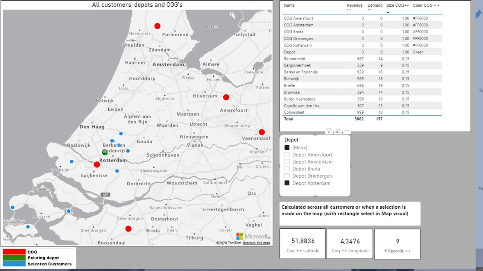 Power BI geospatial