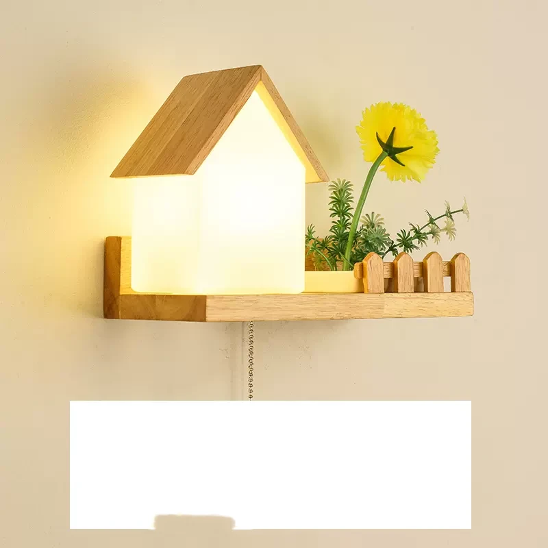 Title 5, Luminária de parede criativa com planta verde e...