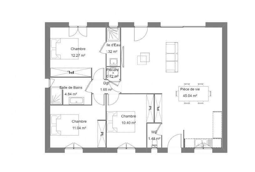  Vente Terrain + Maison - Terrain : 910m² - Maison : 93m² à Sillans-la Cascade (83690) 