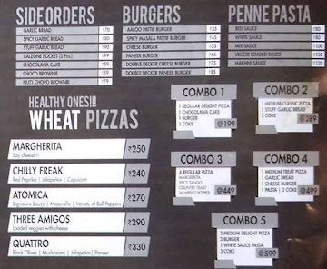 Pizza Workshop menu 