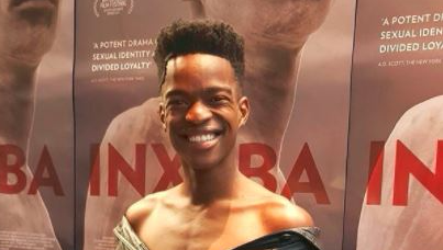 The Wound (Inxeba)'s Niza Jay posed for pictures at TshisaLIVE's special screening of the film.