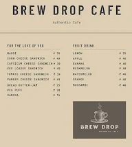 Brew Drop Cafe menu 3