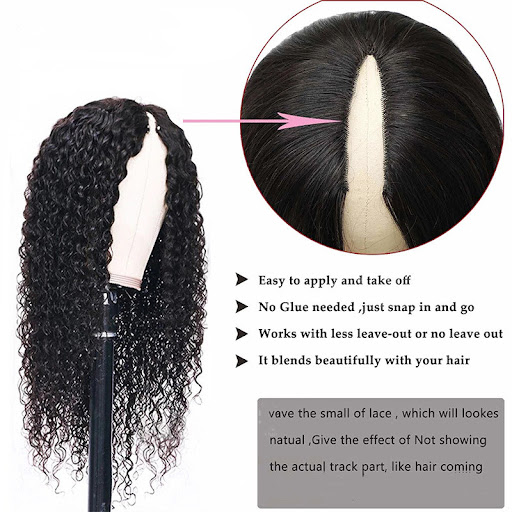 Title 2, V-shaped Human Hair Curly Headband