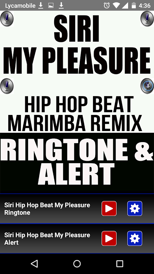 Android application Siri Hip Hop Beat My Pleasure screenshort