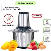 Máy Xay Thịt Đa Năng, Máy Xay Inox 304 Có 2 Chế Độ Xay 4 Lưỡi Siêu Mạnh, Xay Nhanh Xay Nhuyễn Thực Phẩm