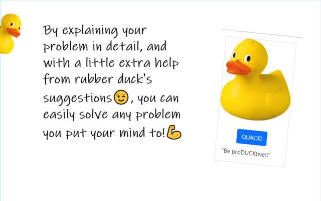 proDUCKtive: Rubber Duck Helper chrome extension