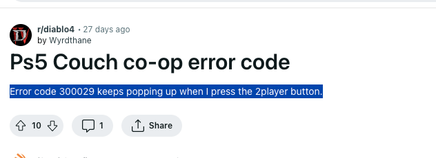 Diablo 4 Error Code 300029