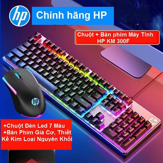 Bộ Bàn Phím + Chuột Máy Tính Hp Km300F Chính Hãng Hp