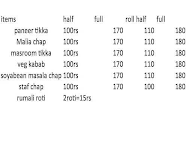 Shyam Paneer Tikka menu 2