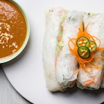 Spicy Summer Rolls with Peanut Dipping Sauce Recipe | Epicurious.com was pinched from <a href="http://www.epicurious.com/recipes/food/views/Spicy-Summer-Rolls-with-Peanut-Dipping-Sauce-51137600" target="_blank">www.epicurious.com.</a>