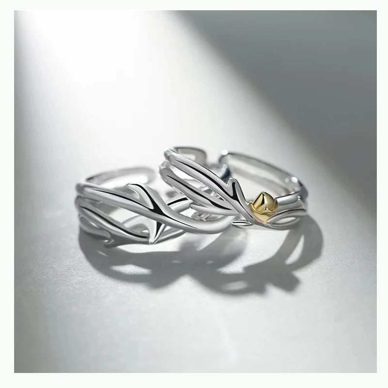 Original Couple Rings A Pair for Women and Men Symbol of Love and Unity Unique Design High Quality Jewelry for Couples M