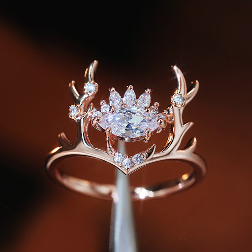 Title 2, Fashion Glittering Zircon Embellished Lovely Ro...
