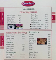 Chawla's 2 menu 2