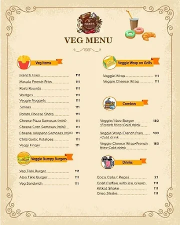 Inder's Sunshine Foods menu 