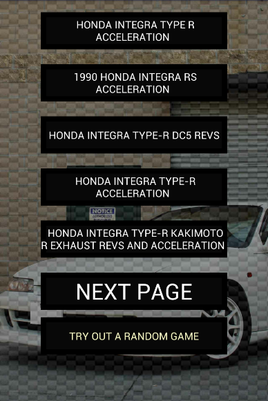 Engine sounds of Integra TypeR Screen 1