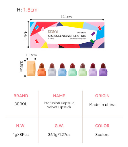 Title 27, Matte Set Star Candy Mini Capsule Lipstick for ...