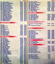 Srinidhi Sagar menu 2