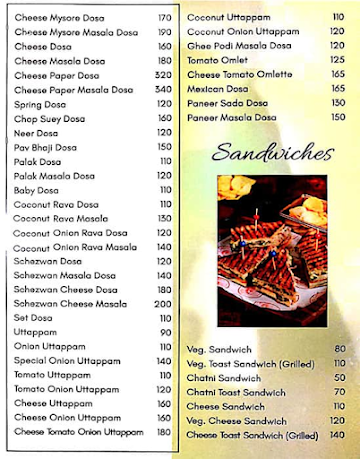 Shiv Sagar Pure Veg Restaurant menu 