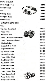 Hotel Mauli Krupa menu 8