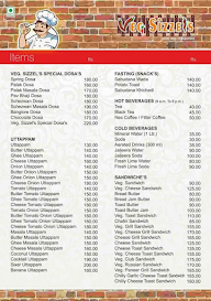 Veg Sizzel's menu 5